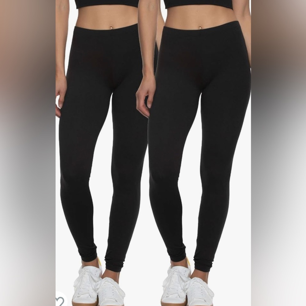 Felina 4 PACK Velvety Soft Leggings for Women Black